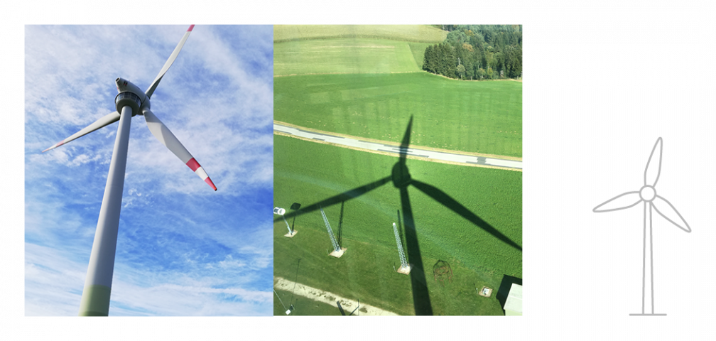 Die Windkraftanlage in Lichtenegg/AT mit einer Leistung von 1,8 MW