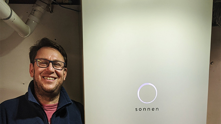 Customer with his sonnen eco 17.5 kWh home battery system